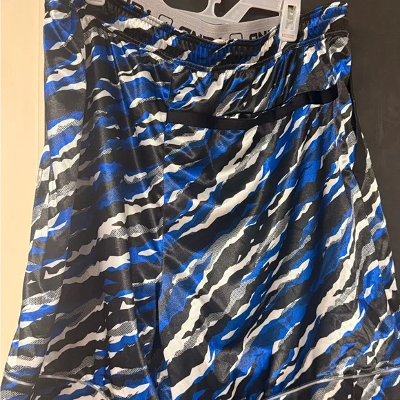 AND1 Blue and Black Athletic Shorts - Picture 4 of 7